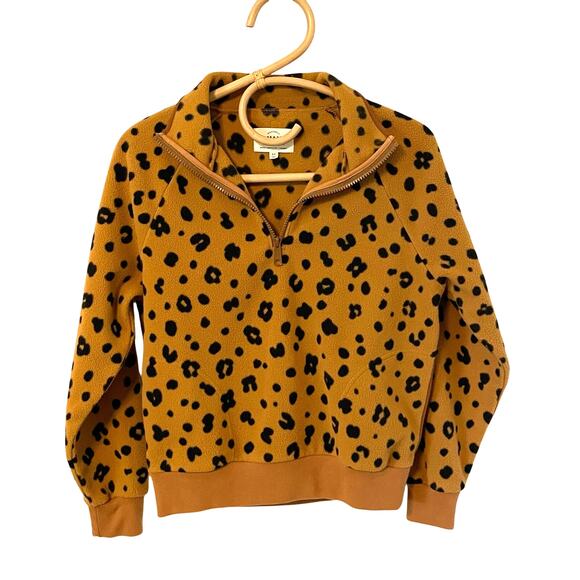 Madewell MWL Betterfleece Half-Zip Sweatshirt - Cheetah - XS - MC205 - Picture 1 of 11